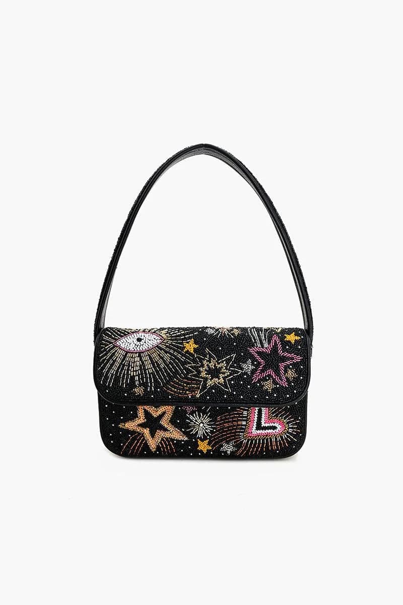 Celestial Spark Embellished Shoulder Bag