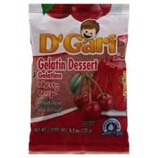 D Gari Gelatin Dessert, Cherry, 4.2 oz (120 g)