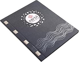 A4 menu covers/wine list With logo, included 5 poly pockets,Gift 10 printing paper, 30 menus pack (Round hollow)