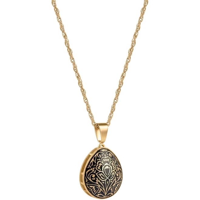 Minakari Collection Gold-Plated Necklace with Decorative Pendant
