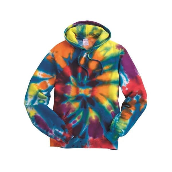 Dyenomite Cut-Spiral Tie-Dyed Hooded Sweatshirt