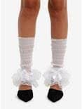White Lace Layered Leg Warmers | Hot Topic