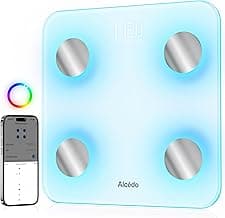 Alcedo Smart Body Fat Scale, Digital Scale with BMI, Fat Percentage, Muscle Mass, Color-Changing with Weight Variation, 400 lb, Bluetooth