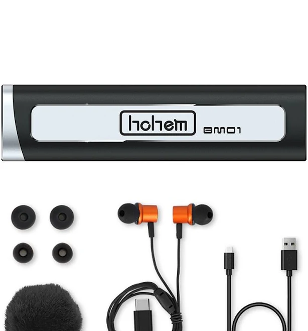 Hohem BM01 Wireless Lavalier Microphone with Wind Muff Caps for Vlog Shooting | Handheld/Stand-Held | China