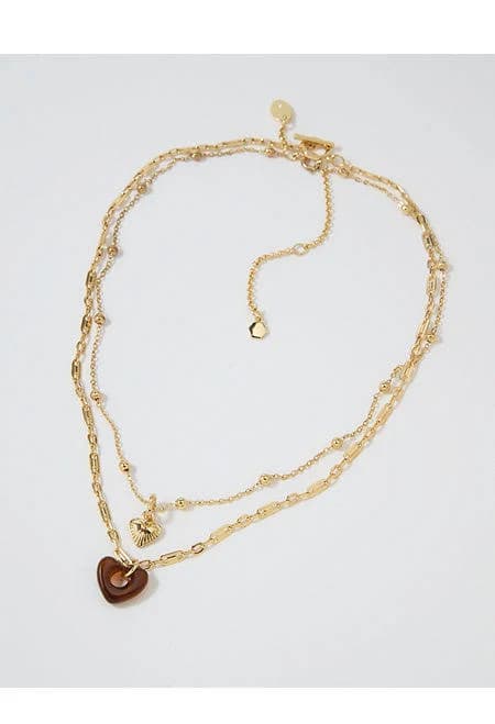Aerie Etched Torte Heart Necklace Pack