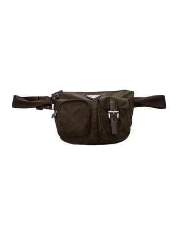 Prada Tessuto Nylon Belt Bag in Brown