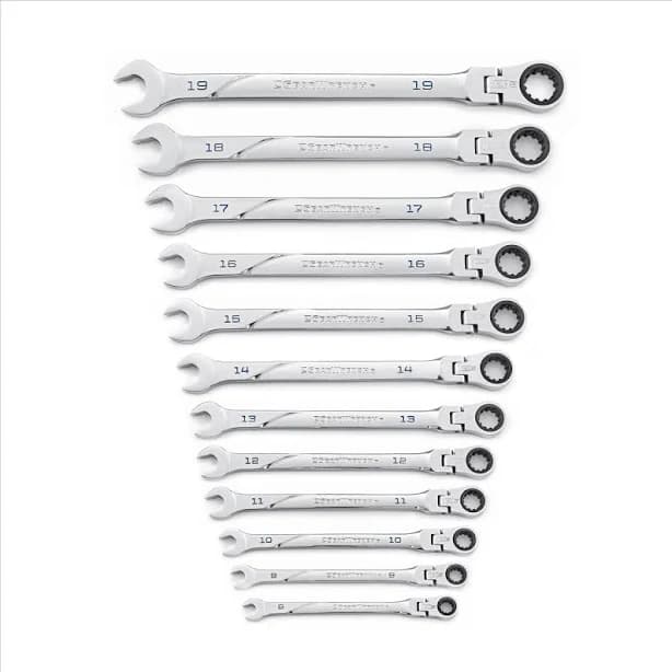 GearWrench 120XP Universal Spline Metric XL Flex Combination Ratcheting Wrench Set