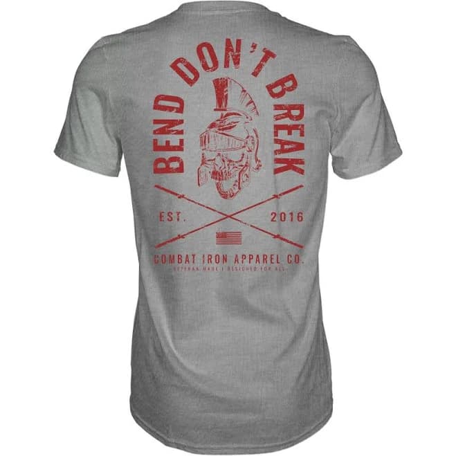 Bend Don't Break Barbell Skull T-Shirt