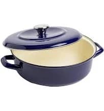 Merten & Storck 1873 Enamel Cast Iron Braiser 4 Quart - Cobalt Blue - MartDiscover.com
