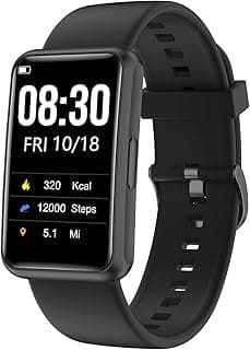 Fitness Tracker No Bluetooth No APP/Phone Required, Fitness Watch for Men Women Parents Pedometer Watch with Sleep Tracker Steps Counter Alarm Clocks IP68 Waterproof (Black)