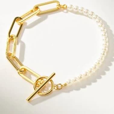 Uncommon James Split Gold Pearl Bracelet