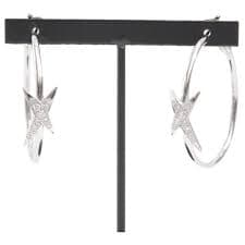 Autre Marque Mauboussin Diamond Hoop Earrings 750WG K18 WG in Great Condition ref.1531022 - Joli Closet