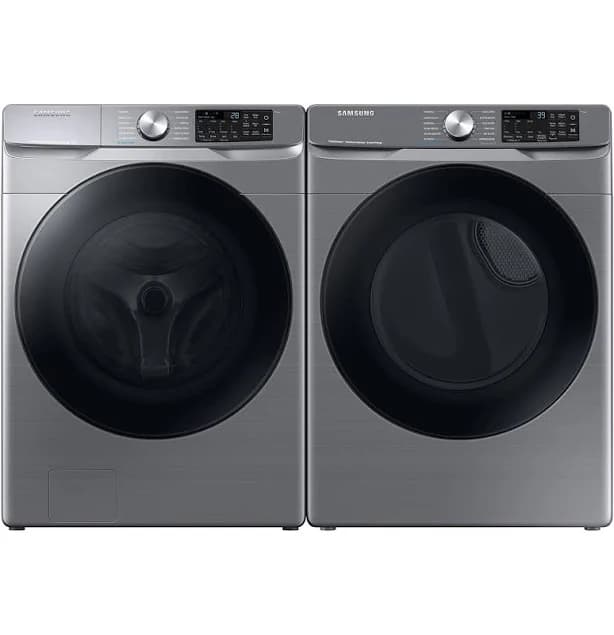 Samsung Front Load Washer WF45B6300AP and Electric Dryer DVE45B6300P