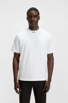 BOSS Men's Logo-collar Short-sleeve Stretch-cotton T-Shirt
