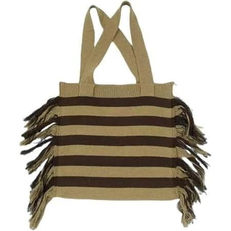 Kukuzhu Women's Knitted Tassel Shoulder Bag
