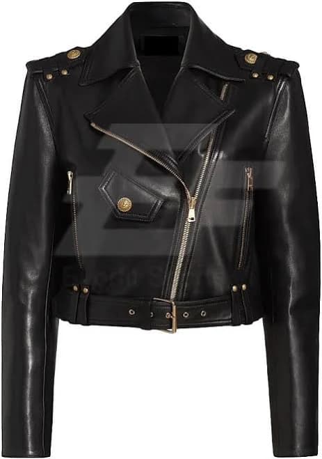 Women's Leather Moto Jacket