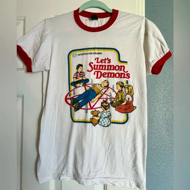 Cotton T-Shirt with Red Trim