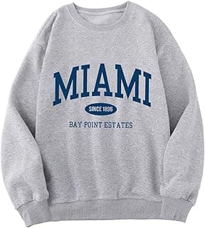 Women's Graphic Crewneck Sweatshirts Casual Loose Long Sleeve Pullover Tops