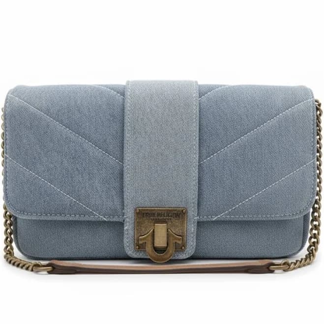 True Religion Light Blue Denim Handbag