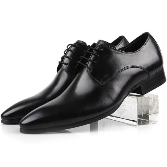Grimentin Men's Pointed Toe Leather Dress Shoes