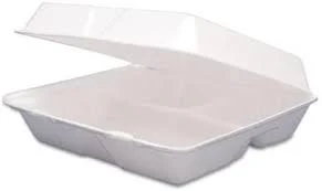DCC Foam Hinged Lid 3-Compartment Container