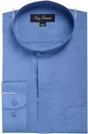Amazon.com: Viviz Forancci Men's Regular Fit Long Sleeve Banded Collar Solid Dress Shirt AC201-DenimBlue-17-17 1/2-36-37 : Clothing, Shoes & Jewelry