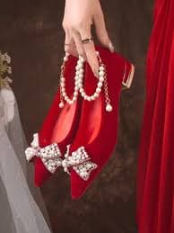 Bridal Wedding Shoes For Women 2023 New Show Wedding Dress Two-wear Maternity Flat Shoes For Cocktail Party | SHEIN USA