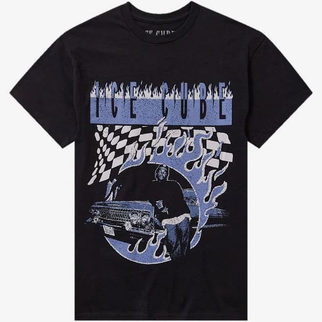 Ice Cube Portrait Race Car Graphic T-Shirt