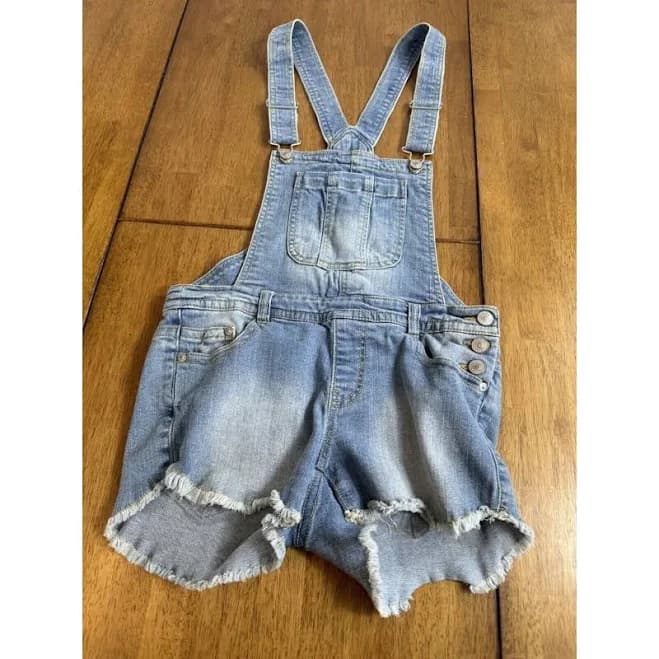Delia*S Women's Denim Bib Overall Shorts