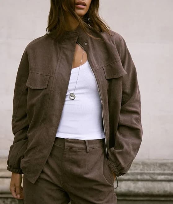 Women's High Neck Zip Up Jacket