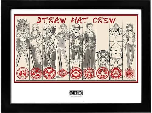 Abysse One Piece Straw Hat Crew Framed Print