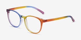 Rainbow Square Clear Orange Full Rim Eyeglasses | Eyebuydirect