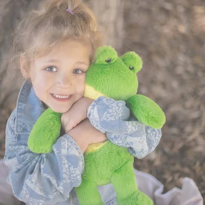 World's Softest Plush - Large Lushee - Bright Green Frog Lushee 16 inches