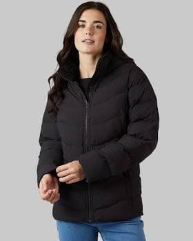 32 Degrees Women's Midweight Sherpa-Collared Puffer