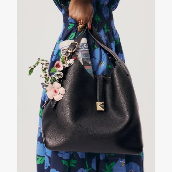 kate spade new york Deco Large Pebbled Leather Shoulder Women's Bag