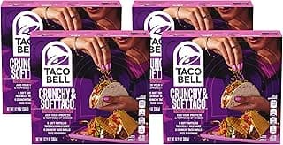 Crunchy & Soft Taco Cravings Kit with 6 Soft Tortillas, 6 Crunchy Taco Shells, Taco Bell Mild Sauce & Seasoning, 12.77 oz Box (Pack of 4)