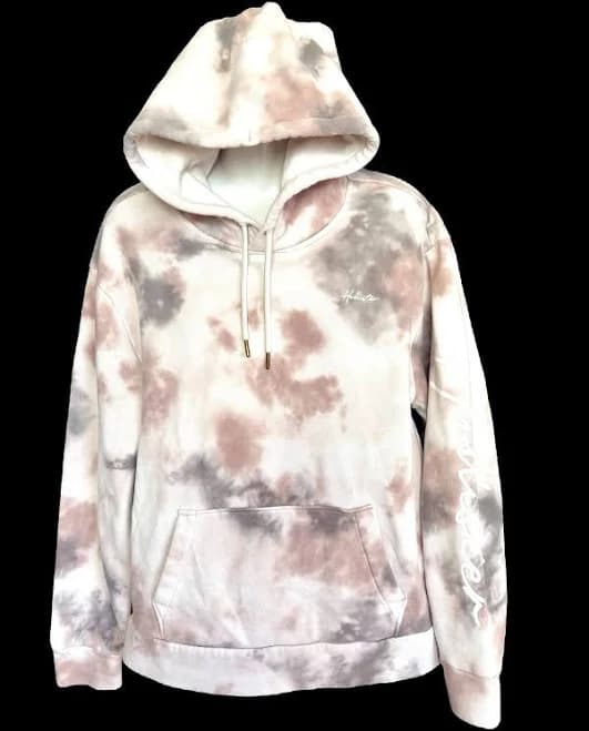 Women’shollisterpink & Gray Tie Dyed Hoodie Sweatshirtsmallrelaxed