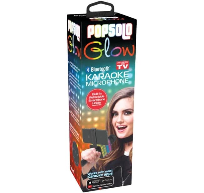 Popsolo Glow Wireless LED Bluetooth Karaoke Microphone