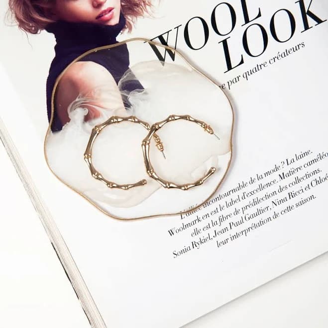 Stylish Bamboo Hoop Earrings