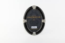 Home Trends Decorator 4" x 6" Black Enamel & Rhinestone Picture Frame | eBay