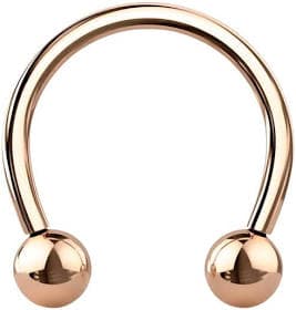 Implant Grade Titanium Internally Threaded PVD Horseshoe Circular Barbell 16ga / 5/16" by Pierced Universe