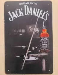 Jack Daniel's Tennessee Whiskey Tin Sign Man Cave Garage Bar Decor