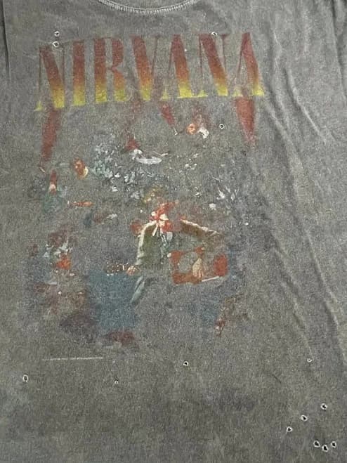 Women's Distressed Nirvana Tshirt1