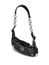 Philipp Plein logo-plaque Leather Shoulder Bag | Black | FARFETCH VN