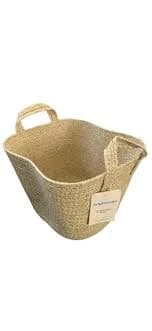 Brightroom Large Round Braided Seagrass Basket
