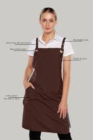 BONDI Crossover Apron Chocolate Brown | crossover cafe Aprons| restaurant Aprons | Chocolate brown apron – Ace Chef Apparels