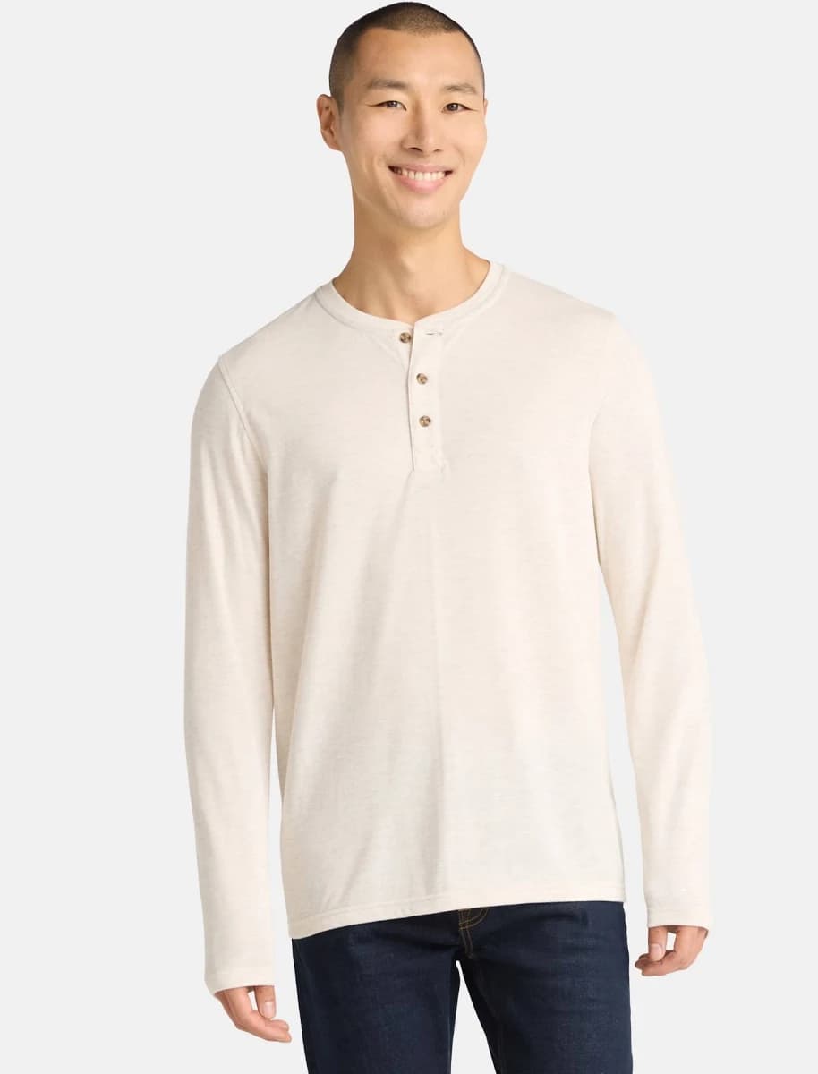 George Men's Double Knit Henley