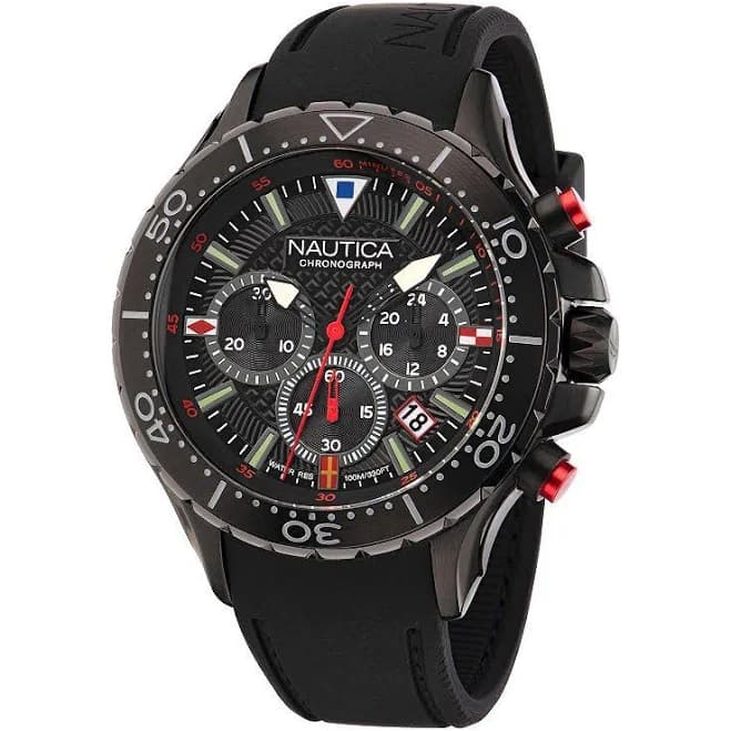 Nautica Men's NST Chronograph Silicone Watch