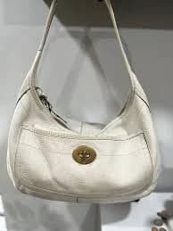 Coach White Leather Ergo Hobo Shoulder Purse Bag