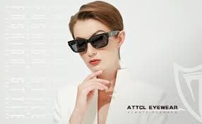 ATTCL Polarized Sunglasses for Women Men Fashion Trendy Golden Circle Rectangle Sunglasses 5533 C8 Baowen+green at Amazon Women's Clothing store